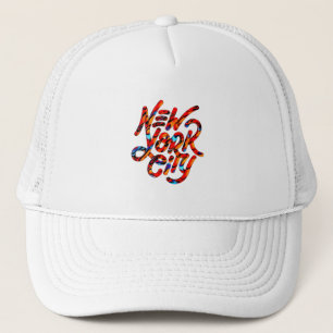 Trendiges New Yorker Logo in den Sommerfarben Truckerkappe
