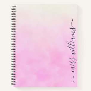 Trendiges Ombre-Kalligrafie-Monogramm-Journal Notizbuch