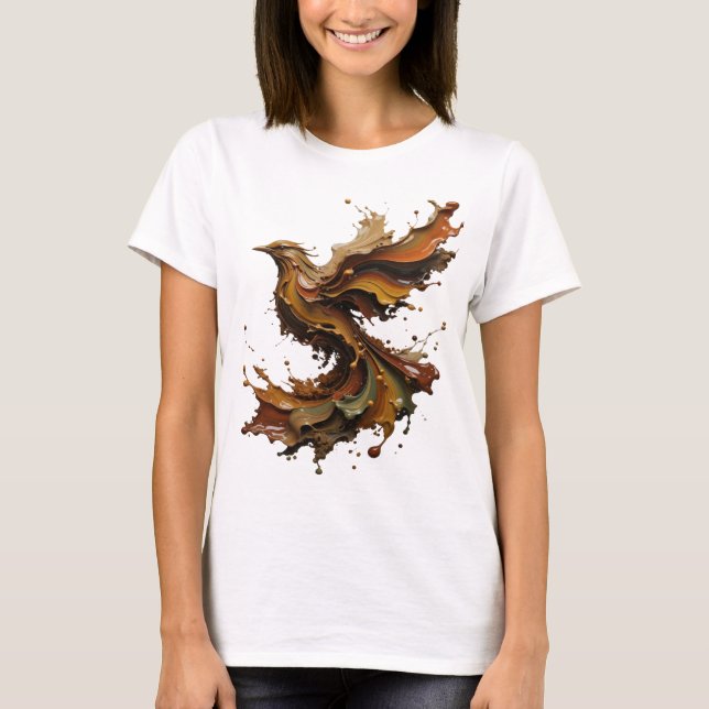 Trendiges Orange ABSTRACT ART Statement T-Shirt (Vorderseite)