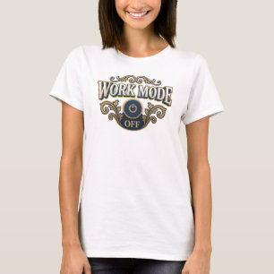 Trendiges Orange WORK MODE OFF Grafikdesign T-Shirt