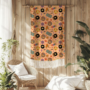 Trendiges Pastell-Throw Retro-Groovy-Decke Design Fleecedecke