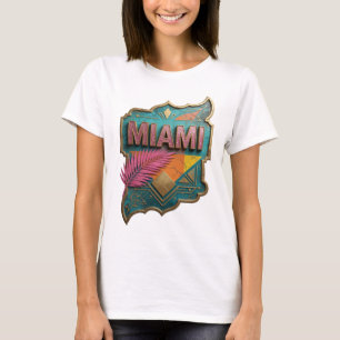 Trendiges Pink MIAMI Textdesign v2 T-Shirt