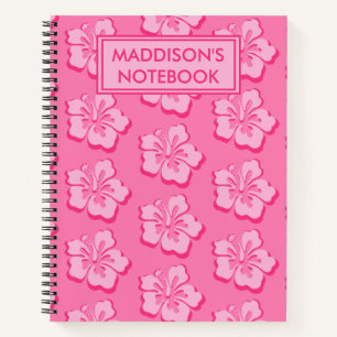 Trendiges Preppy-Tropen-Blumen-Schulfach Notizbuch