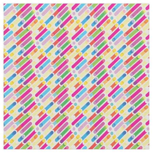 Trendiges Regenbogen-Diagonal-Linien-Muster Pop-Ar Stoff (Nahaufnahme)