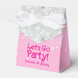Trendiges Rosa Los geht's zur Party Geburtstag  Geschenkschachtel