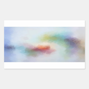 Trendiges Rosa Rot Gelb Orange Blau Grün Benutzerd Rechteckiger Aufkleber