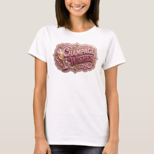 Trendiges rotes CHAMPAGNER-WÜNSCHE T-Shirt