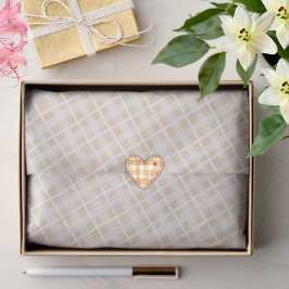 Trendiges rustikales Tartan Brown Muster Moderner  Seidenpapier