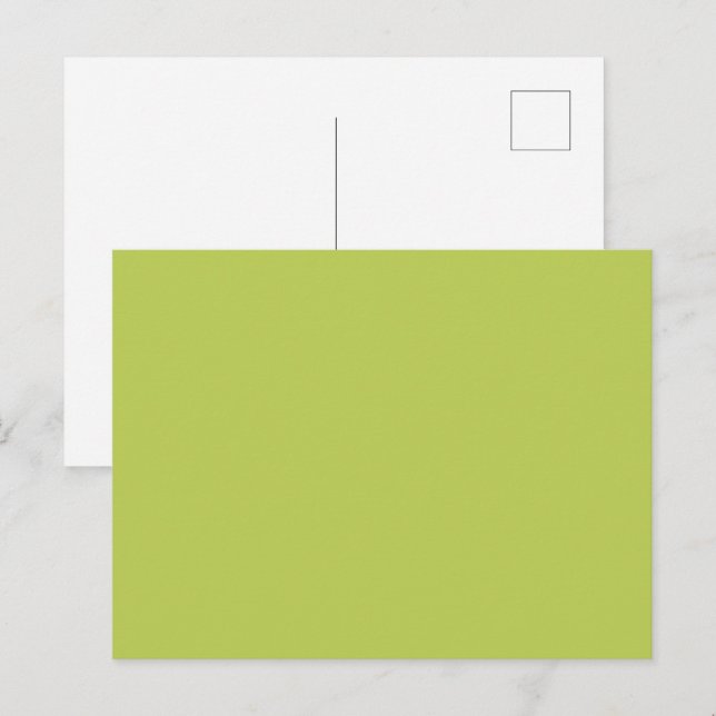 Trendiges sanftes Chartreuse-Postkartenpapier Postkarte (Vorne/Hinten)