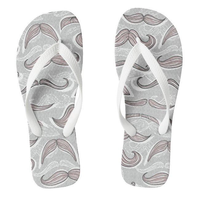 Trendiges Schnurrbartmuster Flip Flops (Fußbett)