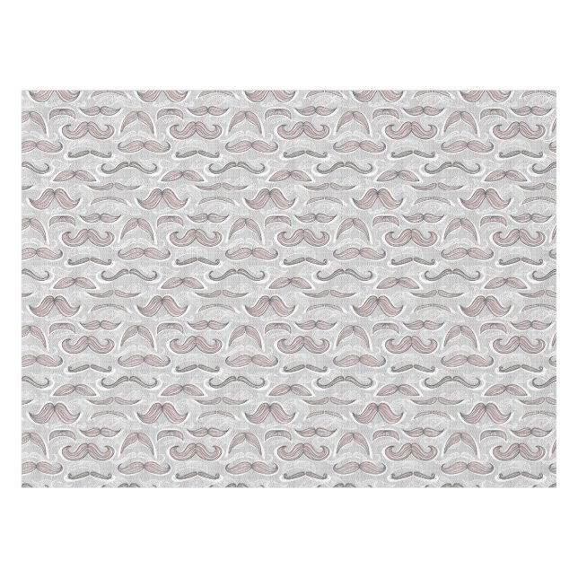 Trendiges Schnurrbartmuster Tischdecke (Vorderseite (Horizontal))