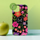 Trendiges Schwarzes Floral-Muster mit benutzerdefi Case-Mate iPhone 14 Hülle (Personalized Phone Case with Custom Text - Choose a Device Style)