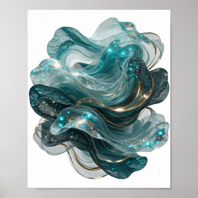 Trendiges Silber UNIVERSE Poster (Vorne)