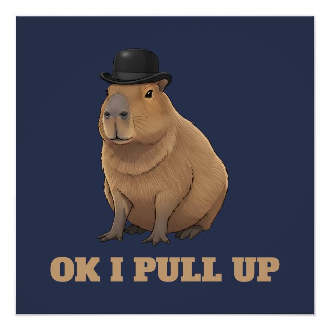 Trendiges und lustiges Capybara-Meme-Design Poster (Vorderseite)