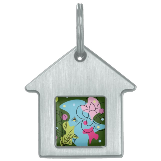 Trendiges Vektormuster einer sommerlichen Blume in Tiermarke (Vorderseite)