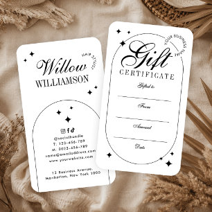 Trendiges Vintage-Script Minimalist Geschenkgutsch