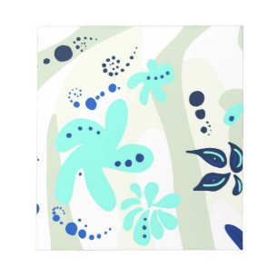 Trending abstrakte Muster helle Farbe Blumenblume Notizblock