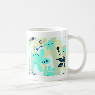 Trending abstrakte Muster helle Farbe Blumenblume Tasse