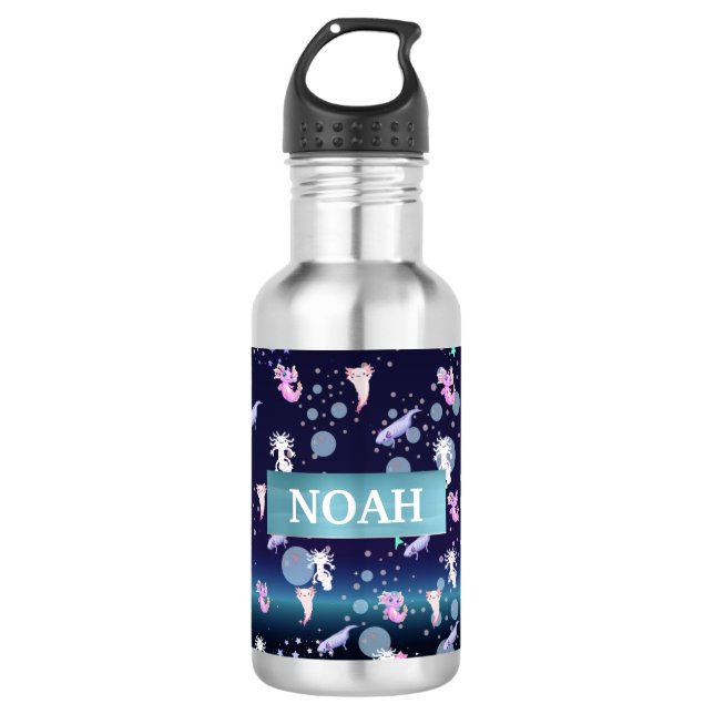 Trending Axolotl Water Flasche Edelstahlflasche (Vorderseite)