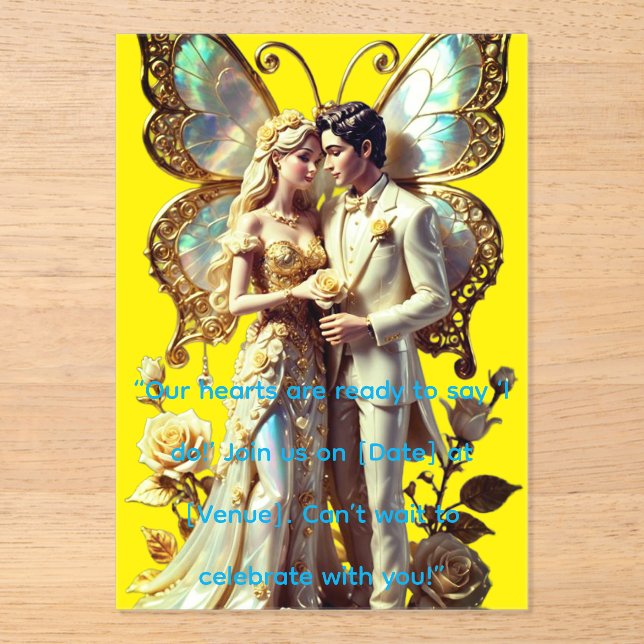 Trending Clear Acrylic Invitation Cards by Zazzle Acryleinladungen (Vorderseite)