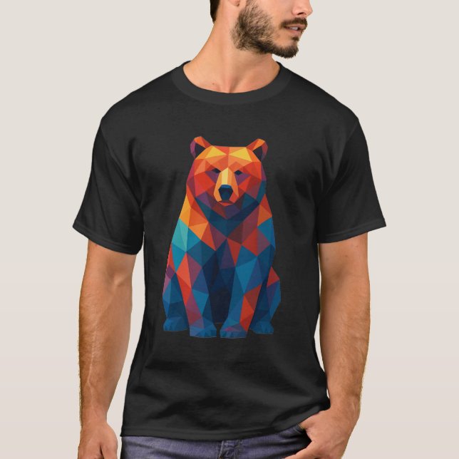 Trending Design des geometrischen Teddybären T-Shirt (Vorderseite)