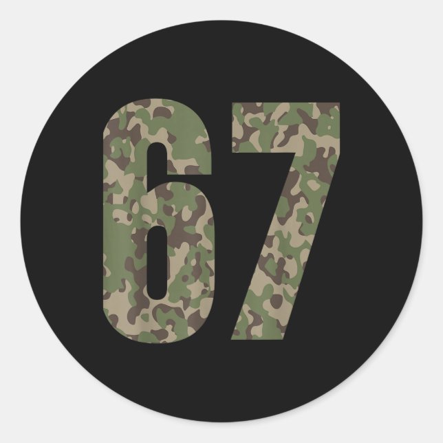 Trending Gen Alpha Six Seven 6 7 Meme Cam Multi Ca Runder Aufkleber (Vorderseite)