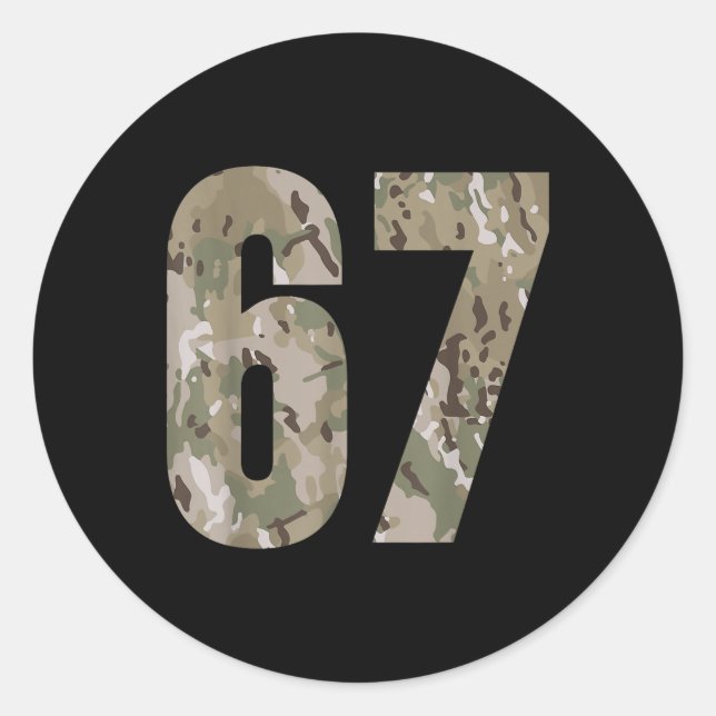 Trending Gen Alpha Six Seven 6 7 Meme Cam Multi Ca Runder Aufkleber (Vorderseite)