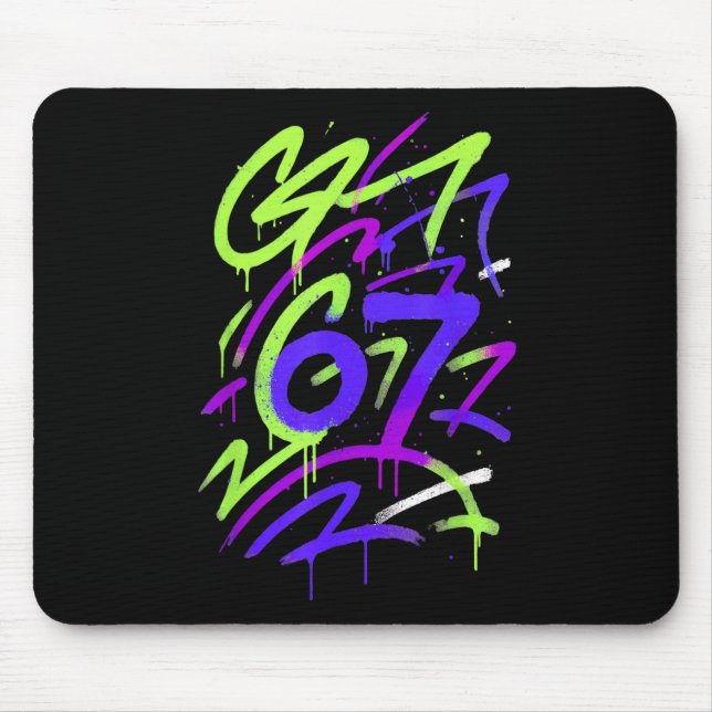 Trending Gen Z Alpha Sechs Sieben 6 7 _5  Mousepad (Vorne)