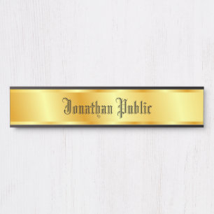 Trending Gold Look Nostalgy Typografy Script Name Türschild