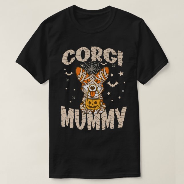 Trending Halloween Hundebesitzer Outfit Welsh Corg T-Shirt (Design vorne)
