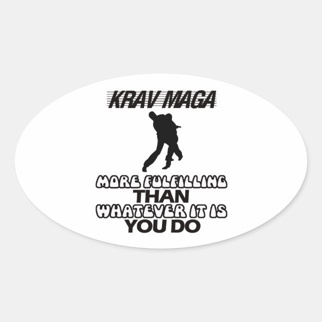 Trending Krav Maga DESIGNS Ovaler Aufkleber (Vorderseite)