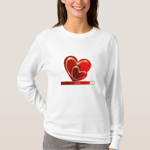 Trending Liebe Laden Rote Herzen Benutzerdefiniert T-Shirt