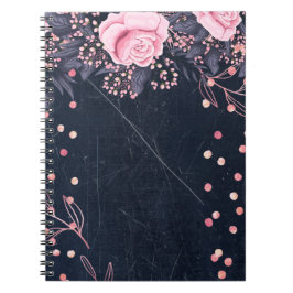 Trending Metallic Floral Stationery Budget Girly Notizblock