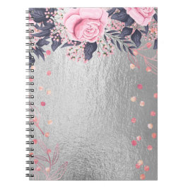 Trending Metallic Floral Stationery Budget Girly Notizblock
