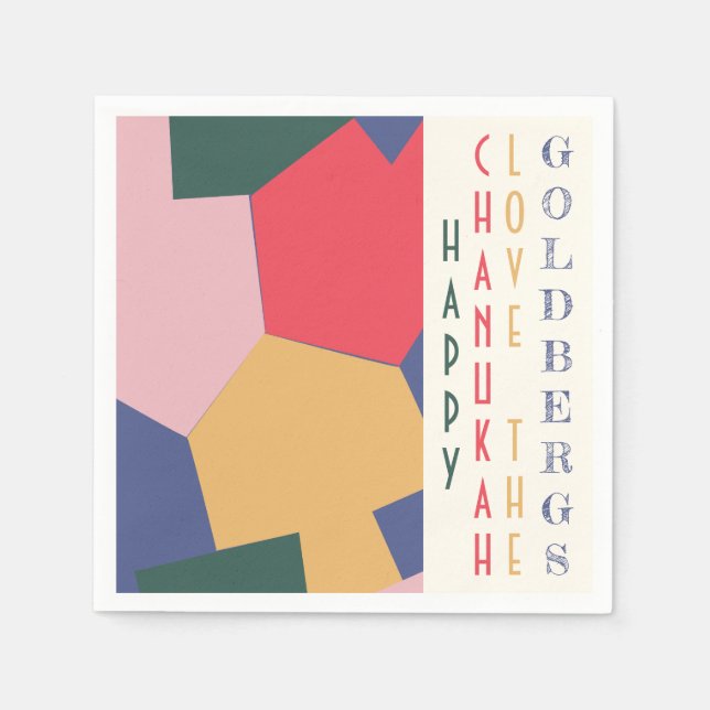 Trending Modern Chanukah Dreidels Serviette (Vorderseite)