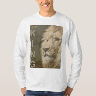 Trending Modern Elegant Lion Template Men's White T-Shirt