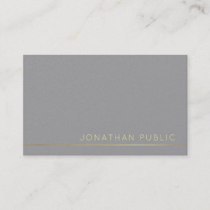 Trending Modern Elegante Gray Pearl Finish Luxus Visitenkarte