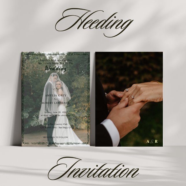 Trending Modern Simple Photo Wedding Einladung (Von Creator hochgeladen)