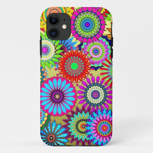 Trending Psychadelic Blume Power Druckzubehör Case-Mate iPhone Hülle (Rückseite)