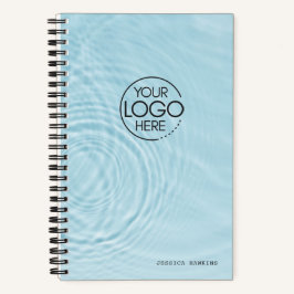 Trendlight Blue Water Ripples Modernes Logo Notizbuch