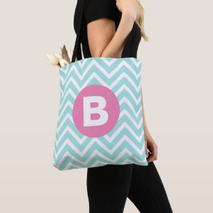 Trendlight Blue Zickzack Pink Monogram