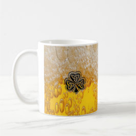 Trendlustiges Bier Irisches Glück Kleeblatt Tasse