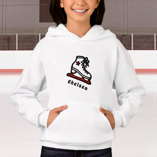 Trendly Figure Skaten Girl Skate Personalisiert Re Hoodie (Von Creator hochgeladen)