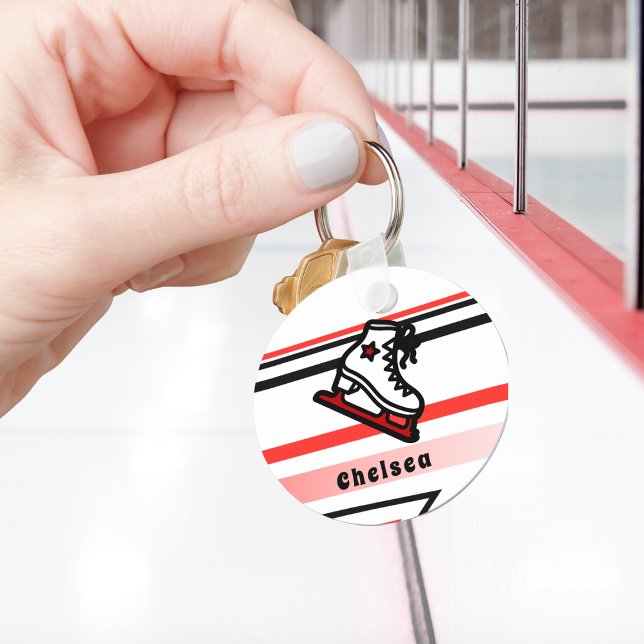 Trendly Figure Skaten Girl Skate Personalisiert Re Schlüsselanhänger (Von Creator hochgeladen)