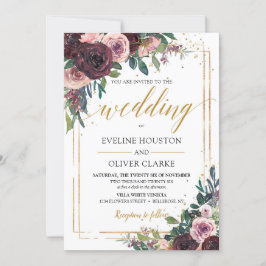 Trendmaul-Rose staubige rosa Blume Glitzer Einladung