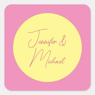 TrendMinimalistisch Moderne, Schlichte, einfache P Quadratischer Aufkleber