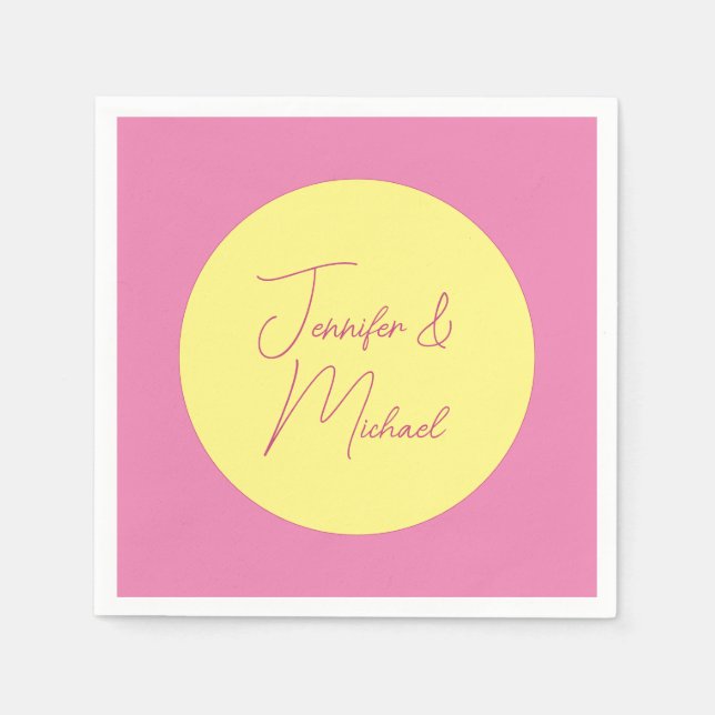 TrendMinimalistisch Moderne, Schlichte, einfache P Serviette (Vorderseite)