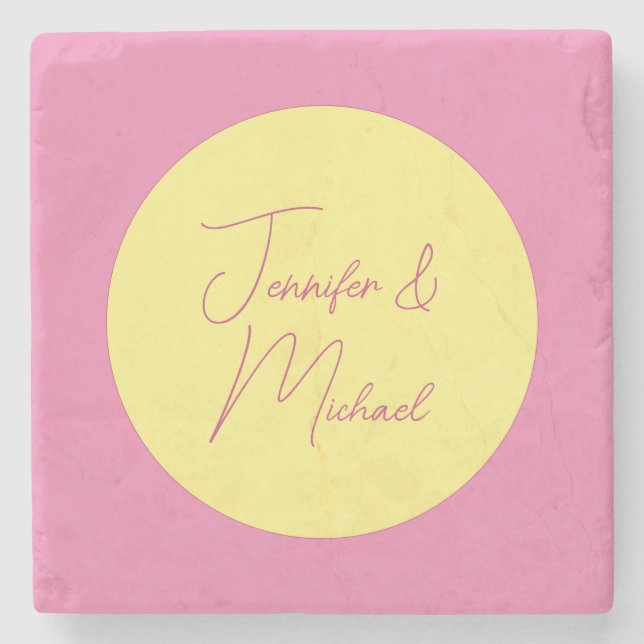 TrendMinimalistisch Moderne, Schlichte, einfache P Steinuntersetzer (Vorderseite)