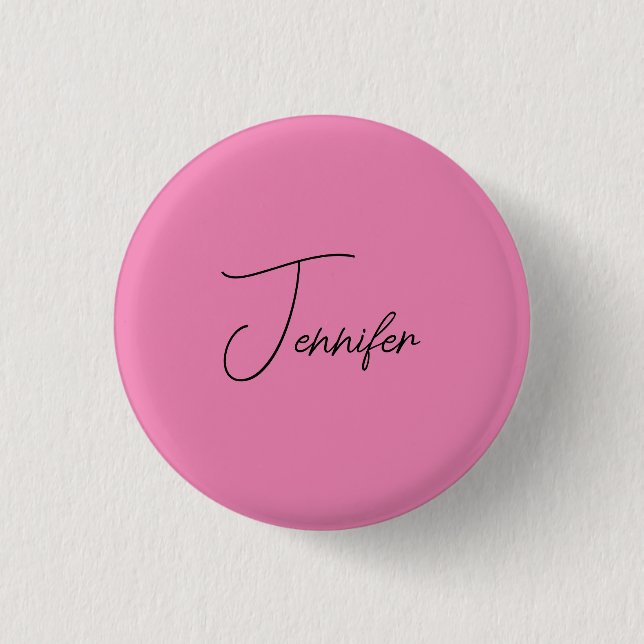 TrendMinimalistisch Moderne, Schlichte Rosa Farbe Button (Vorderseite)