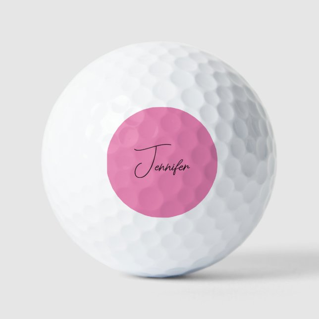 TrendMinimalistisch Moderne, Schlichte Rosa Farbe Golfball (Vorderseite)